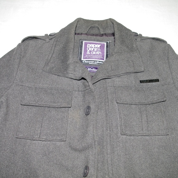 PAPER DENIM & CLOTH MEN'S WOOL COAT JACKET MEDIUM - Picture 2 of 4